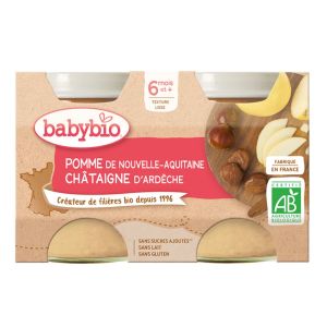Pomme de Nouvelle-Aquitaine et Châtaigne d'Ardèche 2x130g