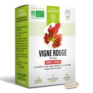 Vigne rouge BIO Boite de 15