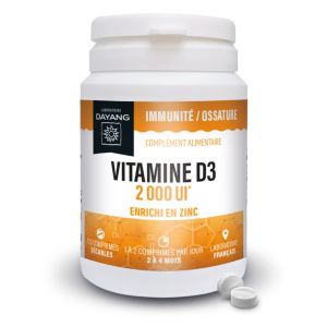 Vitamine D3 et zinc 120 gélules
