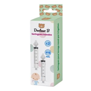 Lot de 2 seringues de lavage nasal 10ml