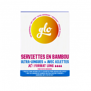 Pack de 10 Serviettes anti-fuites ultra long en Bambou bio
