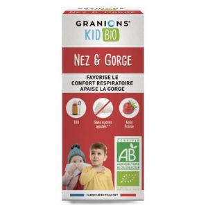 Kid Bio Nez Gorge Sirop Fraise 125ml