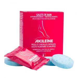 Boite de 6 Galets de bain effervescents revitalisants Pieds et chevilles fatigués