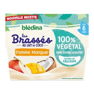 Pots Pomme Mangue au Lait de Coco 4 x 95g