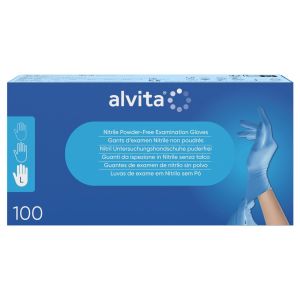 Gants d’examen nitrile non poudrés Taille L - Boite de 100