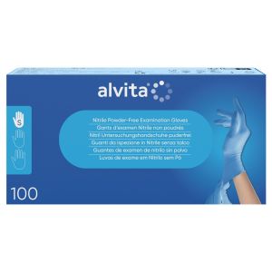 Gants d’examen nitrile non poudrés Taille S - Boite de 100