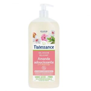 Gel douche douceur Amande parfum Pêche de vigne Flacon pompe 1L