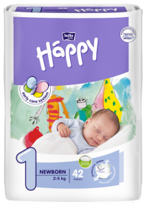42 couches bébé T1 2-5kg