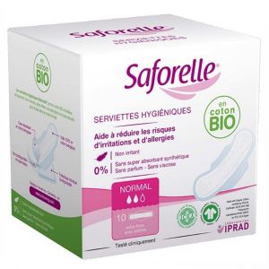 Serviettes hygiéniques ailettes extra-fines boite de 10