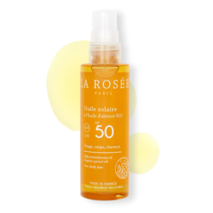 Huile solaire à l'huile d'abricot SPF50 BIO Spray de 150ml