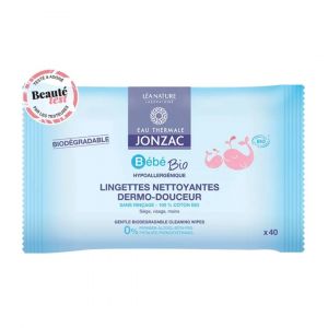 Pack 40 Lingettes nettoyantes dermo-douceur BIO 