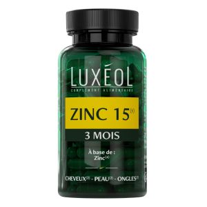 Zinc 15 - Programme 3 mois Boite de 90 gélules