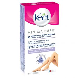 Minima Pure bandes cire froide jambes hypoallergénique Boite de 40