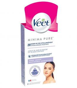 Minima Pure bandes cire froide visage hypoallergénique Boite de 20
