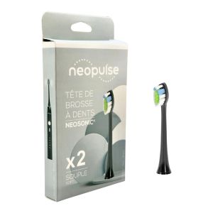 Têtes de brosse souple noir Boite de 2