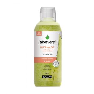 Nutri Aloe Pur Jus d'Aloe vera non pasteurisé sans eau ajoutée Goût pêche 1L