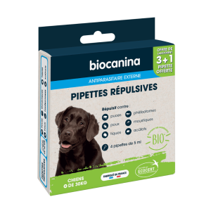 4 Pipettes grand chien bio 5ml
