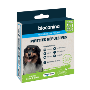 Pipettes Moyen chien BIO 3ml 3+1offerte