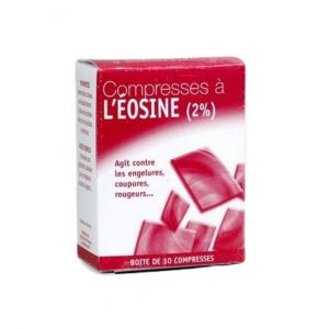 10 compresses d'éosine