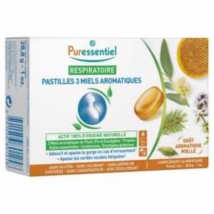 Pastilles aux 3 miels aromatiques - Boite de 18 pastilles