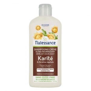 Shampooing crème ultra-nourrissant Karité & Kératine végétale Flacon de 250ml