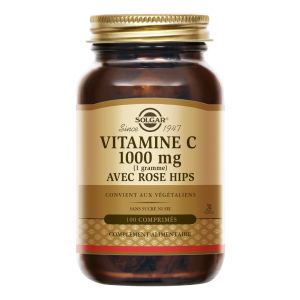 Vitamine C 1000mg avec Rose Hips 100 comprimés 