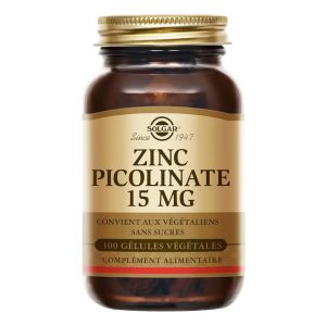 Zinc Picolinate 15mg Flacon de 100 gélules