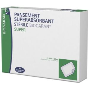 Superabsorbant stérile SUPER 17,5cm x 23cm - Boite de 10