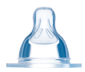 Tétine silicone débit 1 Lent Boite de 2