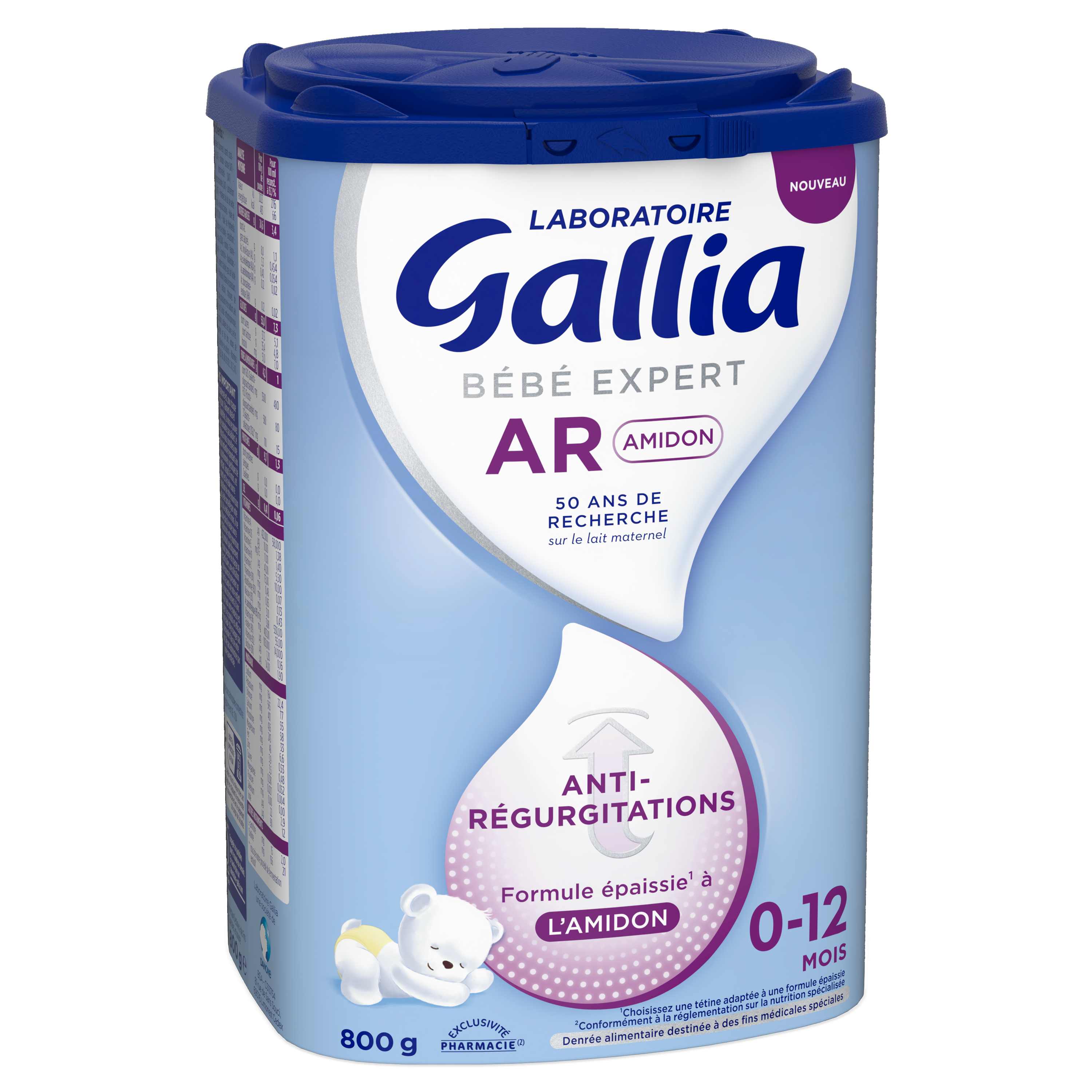 Pack de 6 Gallia Bébé Expert lait Anti-Régurgitations 1 - 800g