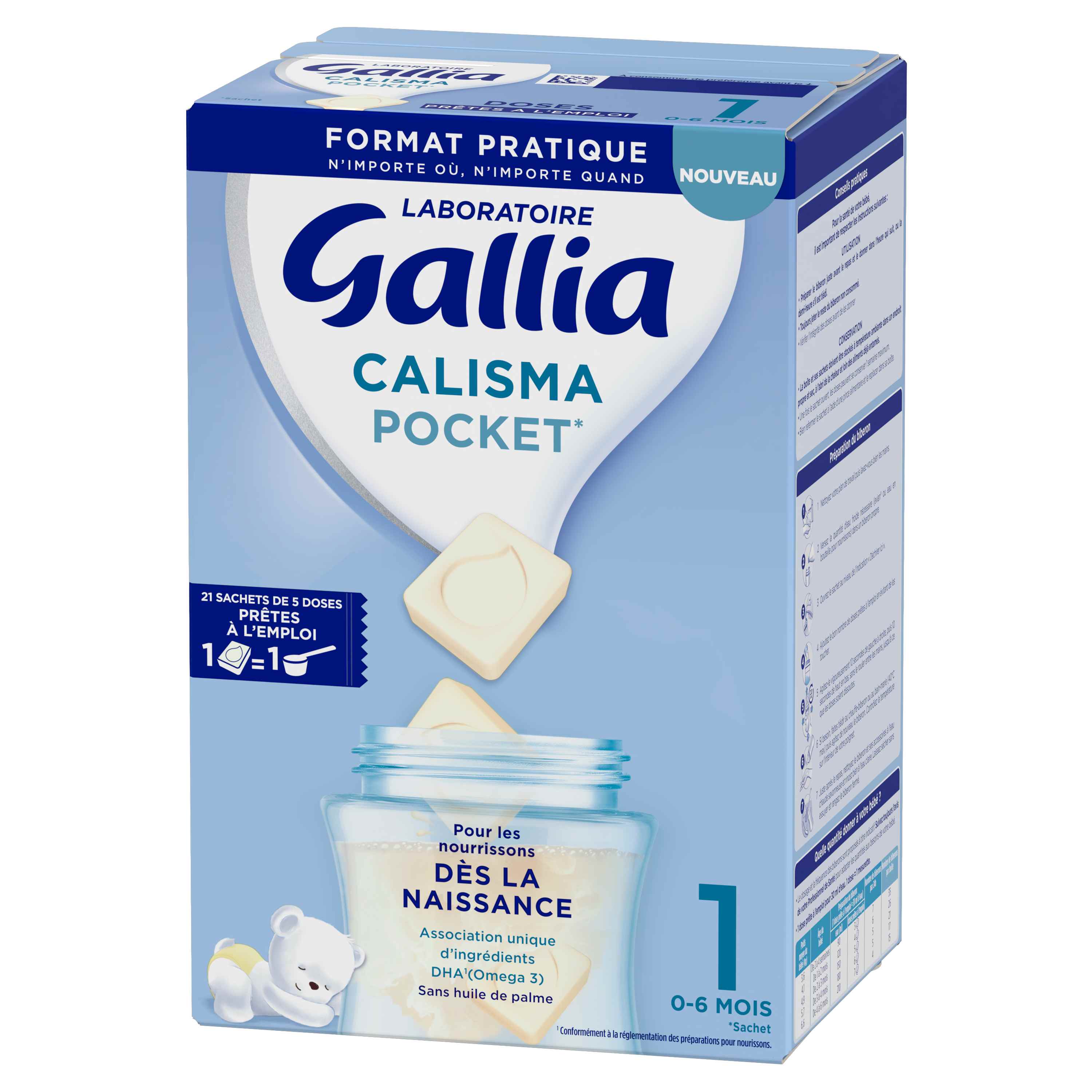 Gallia Calisma Pocket 2ème âge 21 sachets de 5 doses prêtes à l'emploi