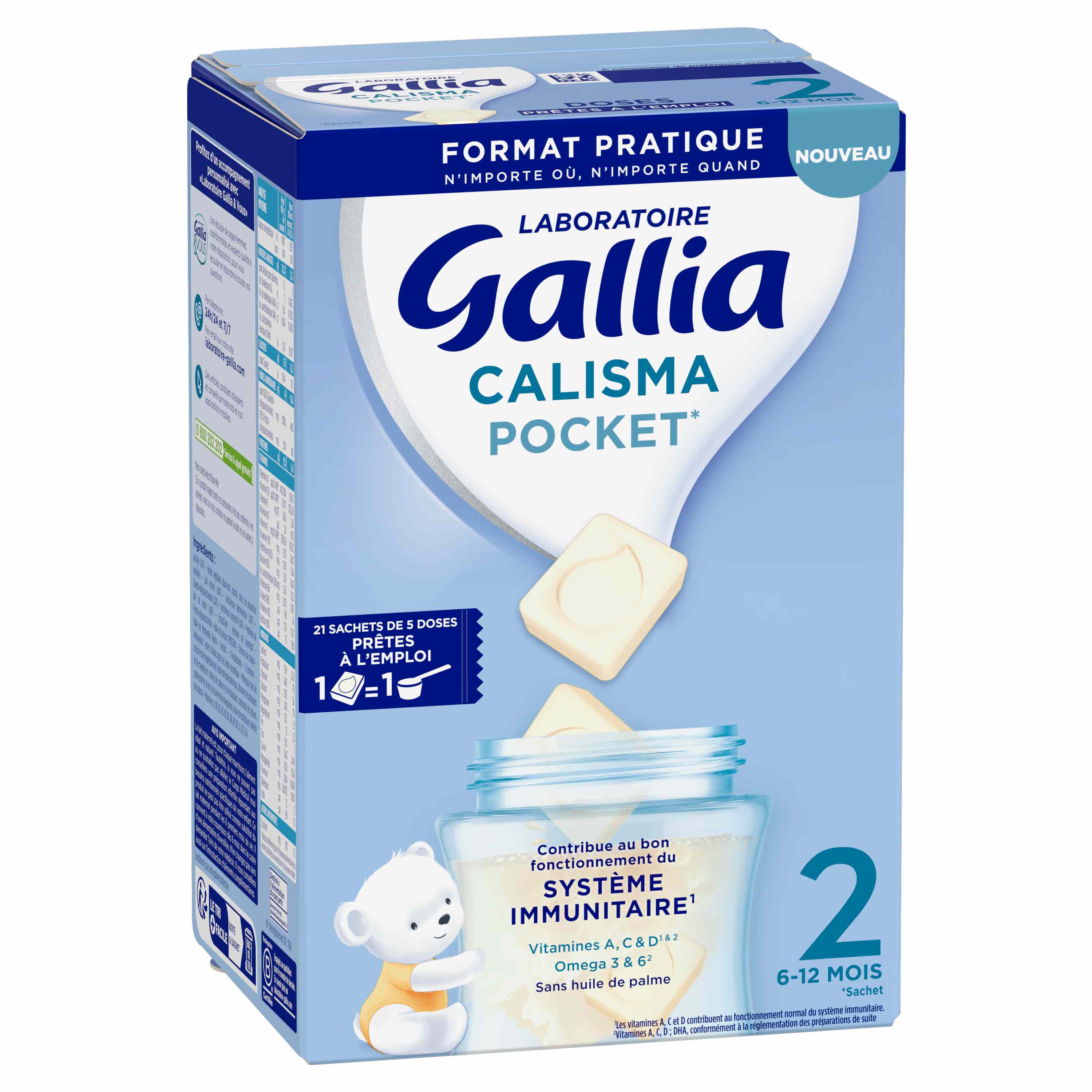 Acheter Gallia Lait Bébé en Poudre Calisma Pocket 2ème âge, 6-12 mois