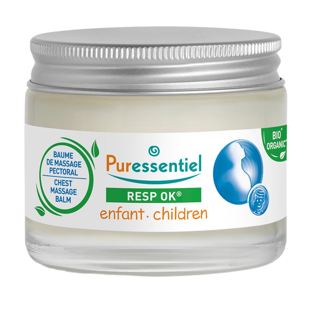 PURESSENTIEL RESPIRATOIRE OK BAUME MASSAGE PECTORAL BEBE 30 ML -  Respiration - Pharmacie de Steinfort