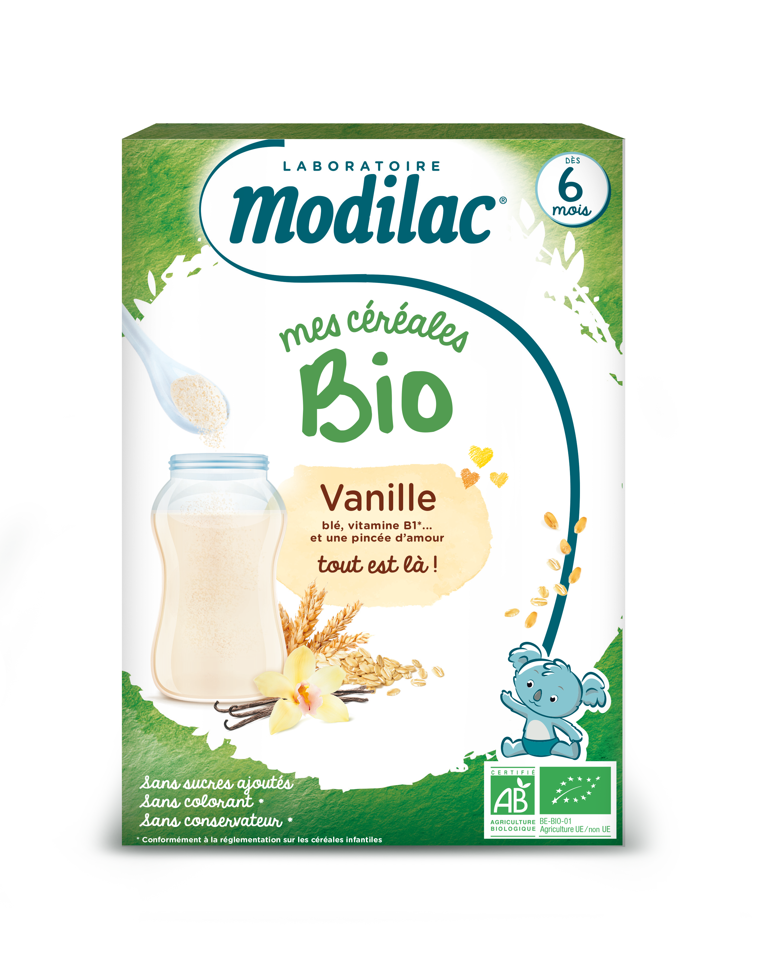 Modilac Céréales Bio Vanille 250G